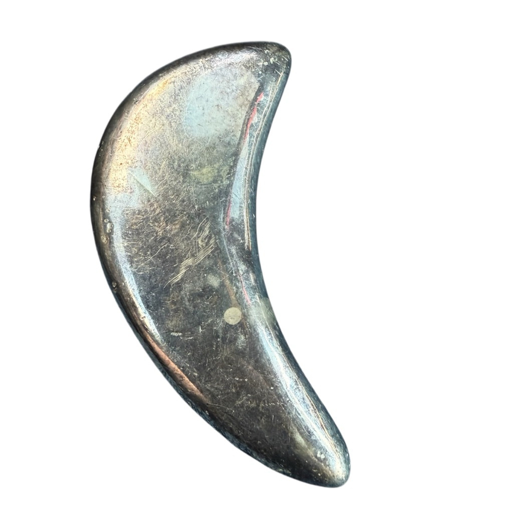 925 Clip On Earring Moon Crescent Silver SINGLE Flaws
